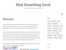 Tablet Screenshot of healsomethinggood.com